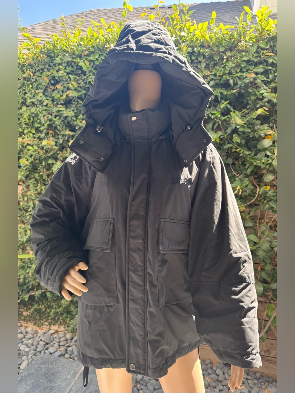 BDG Jeans Black Puffer Hooded Jacket